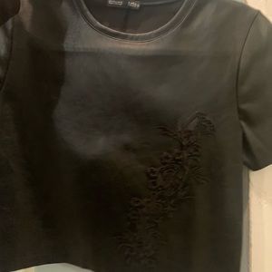 Fake leather Zara shirt